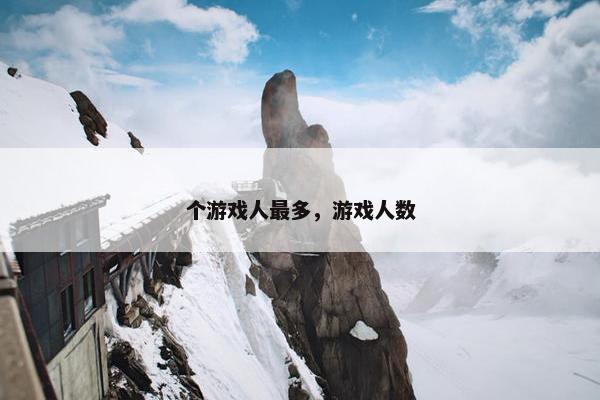 个游戏人最多，游戏人数