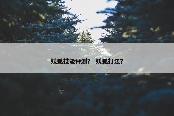 妖狐技能评测？ 妖狐打法？