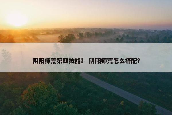 阴阳师荒第四技能？ 阴阳师荒怎么搭配？