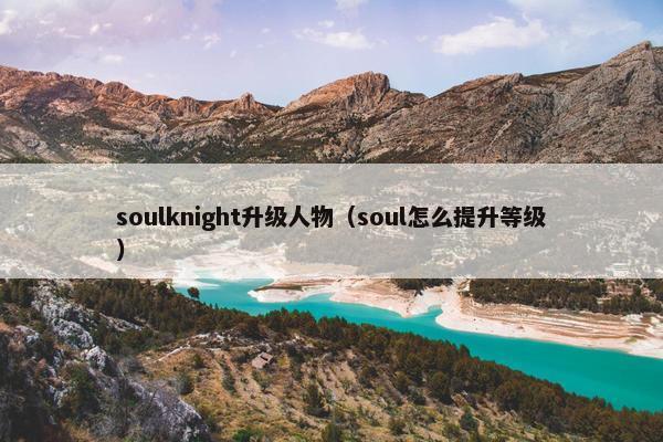 soulknight升级人物(soul怎么提升等级) soulknight升级人物(soul怎么提升等级)