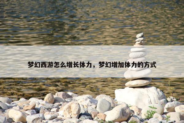 梦幻西游怎么增长体力，梦幻增加体力的方式