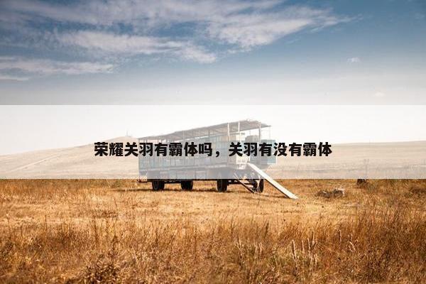 荣耀关羽有霸体吗，关羽有没有霸体