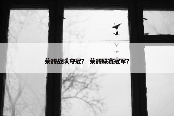 荣耀战队夺冠? 荣耀联赛冠军? 荣耀战队夺冠? 荣耀联赛冠军?