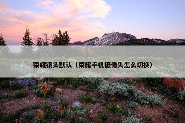 荣耀镜头默认(荣耀手机摄像头怎么切换) 荣耀镜头默认(荣耀手机摄像头怎么切换)