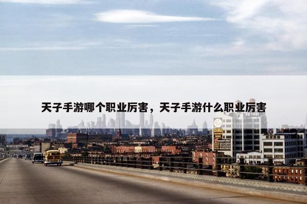 天子手游哪个职业厉害,天子手游什么职业厉害 天子手游哪个职业厉害,天子手游什么职业厉害