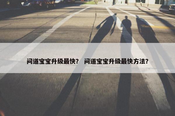 问道宝宝升级最快? 问道宝宝升级最快方法? 问道宝宝升级最快? 问道宝宝升级最快方法?