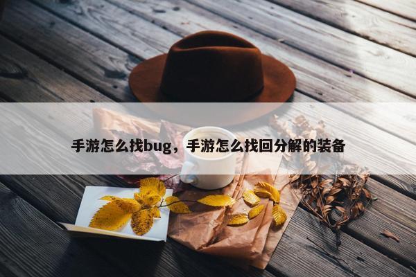 手游怎么找bug,手游怎么找回分解的装备 手游怎么找bug,手游怎么找回分解的装备