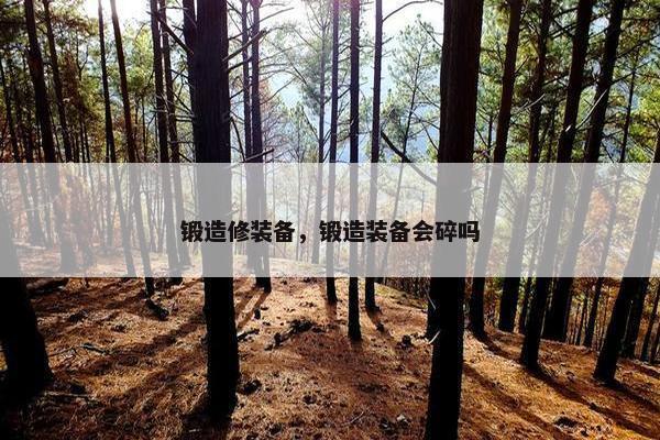 锻造修装备，锻造装备会碎吗