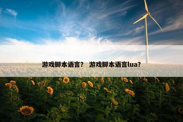 游戏脚本语言? 游戏脚本语言lua? 游戏脚本语言? 游戏脚本语言lua?
