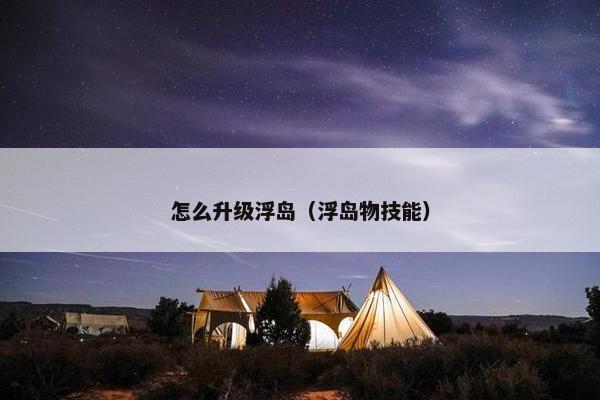 怎么升级浮岛(浮岛物技能) 怎么升级浮岛(浮岛物技能)